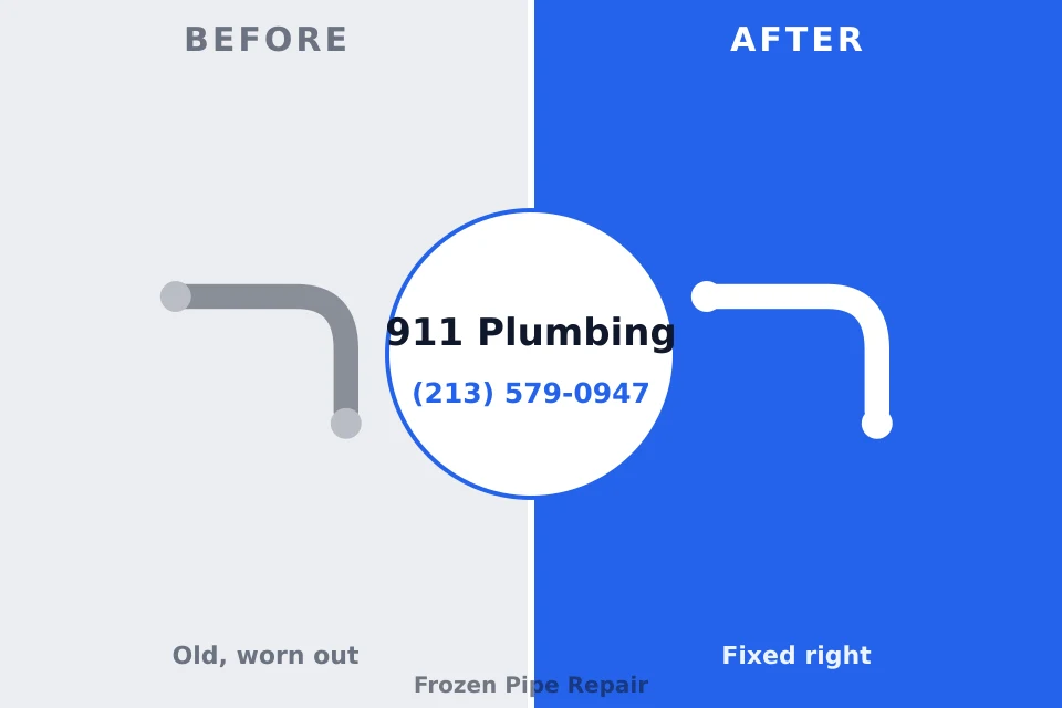 Before and after: plumbing repair Arlington Heights, PA